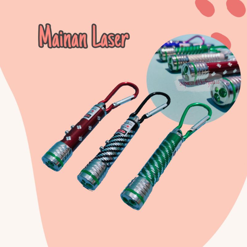 Mainan Laser Kucing Gantungan Kunci Senter Laser Ledlight