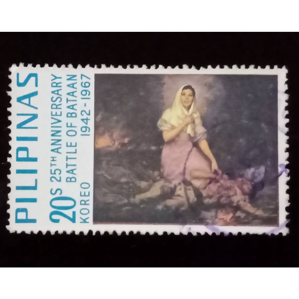 Perangko Philippines/ Filipina 20s Tahun 1967 Battle of Bataan