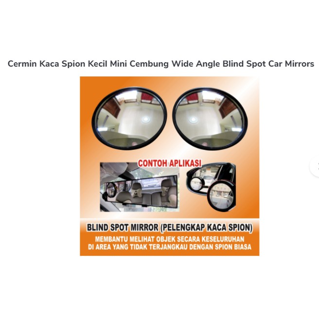 Cermin Kaca Spion Kecil Mini Cembung Wide Angle Blind Spot Car Mirrors