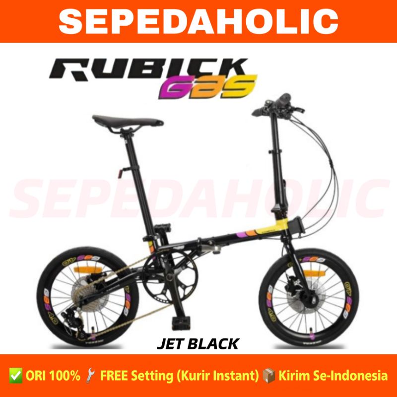 Sepeda Lipat RUBICK GAS 16 Inch Chromoly 10 Speed Rem Hidrolik Garansi Resmi 5 Tahun