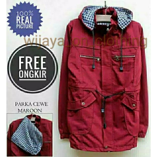 Jaket parka kanvas cewe ATTENTION PARKA kanvas wanita | wanita parka kanvas cewe big size