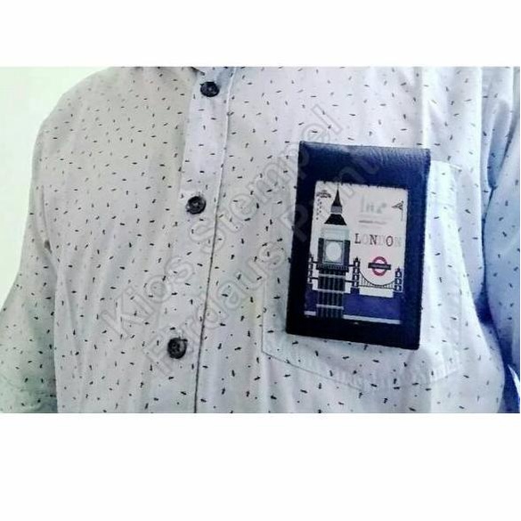 

Product Terkece Tempat id card name tag kulit sintetis magnet saku h73➱