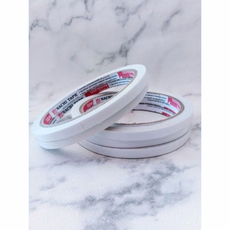 

Double Tape Nachi, Selotip Double Side / Selotip Bolak-Balik Merk Nachi 6 mm x 10 Yard Original
