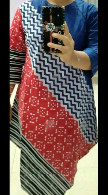 Terlaris Serut Genes Jelita Tunic Navbor Yelbor Whitbor Creambor Tunik Batik Modern Hrb030 Dolbi Dob