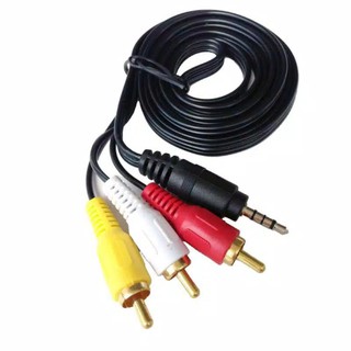 Kabel Audio To 3 Rca Gold / Kabel Jack Aux Audio to Rca / Ka