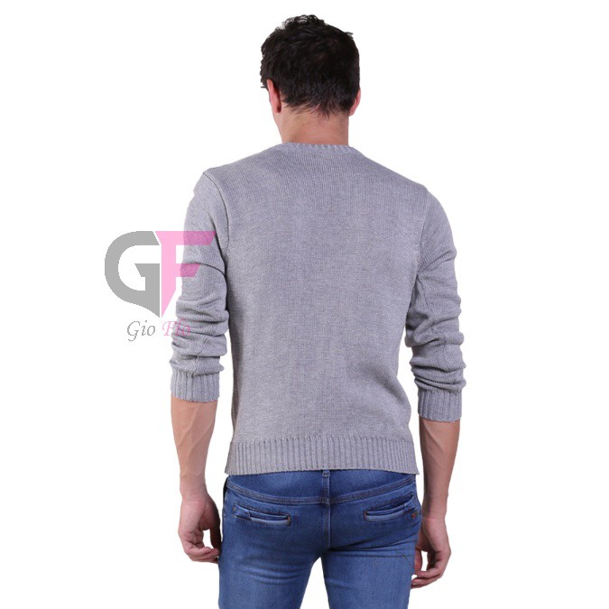 GIOFLO Jaket Sweater Pria Keren Terbaru Abu Muda / SWE 766