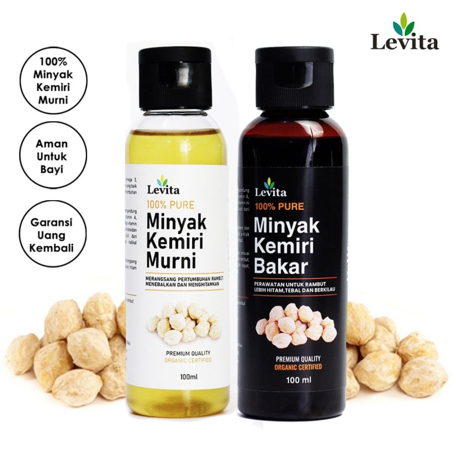 Minyak Kemiri Bakar Levita Oil Penumbuh dan Penghitam Rambut