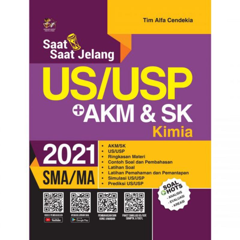 BUKU SAAT-SAAT JELANG US/USP +AKM & SK KIMIA SMA/MA 2021
