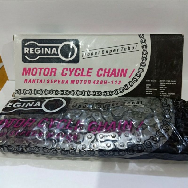 KINGS Rantai Baja Motor Rante Sepeda Motor 428H-112 / 428H 112 Regina Terbaru, Termurah dan Terlaris