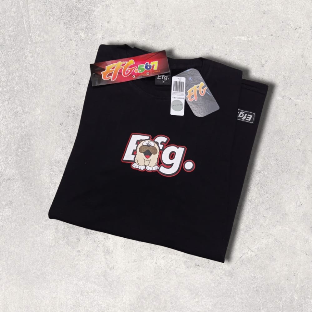 kaos hitam pria Efg Original Casual / Pakaian Pria Wanita Dewasa / Atasan / t shirt distro