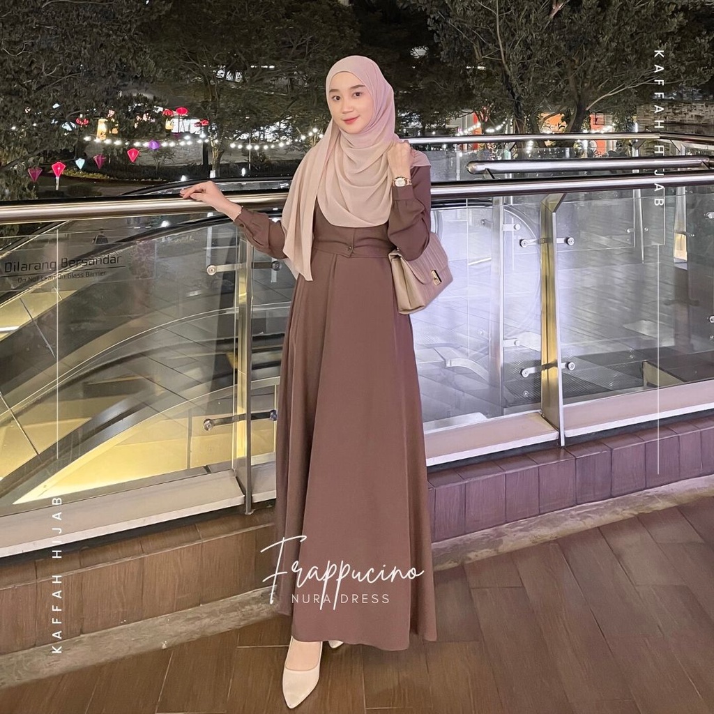 Nura Series Baju Couple Pasangan Lebaran Kondangan Gamis Syar i Modern Terbaru Kaffah Hijab Dress Mu