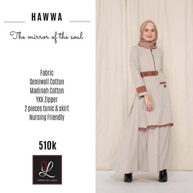 SIMPLY LAISA HAWWA SET BAJU MUSLIM CANTIK MODERN