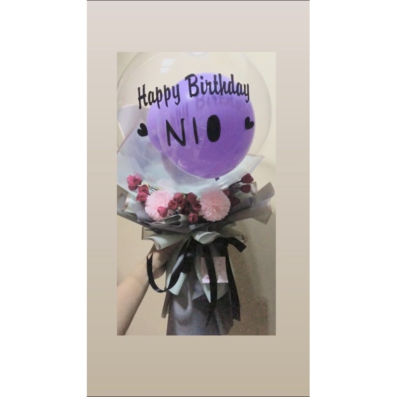 Buket ballon ballon bucket ballon graduation SUDAH PACKING