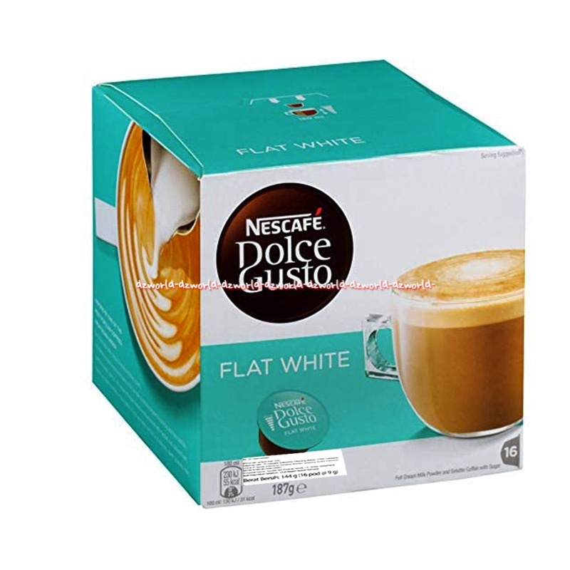 Nescafe Dolce Gusto Flat White 16pods Minuman Karamel White flatwhite Kopi Cair Kopi Kapsul