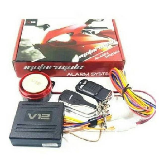 Alarm Motor System V12 Remote Stater Jarak Jauh Universal Yamaha Honda Suzuki