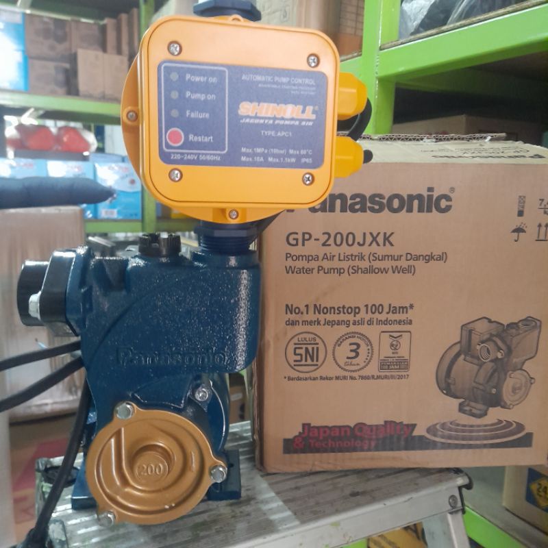 Pompa booster pendorong 200 watt otomatis digital panasonic sanyo