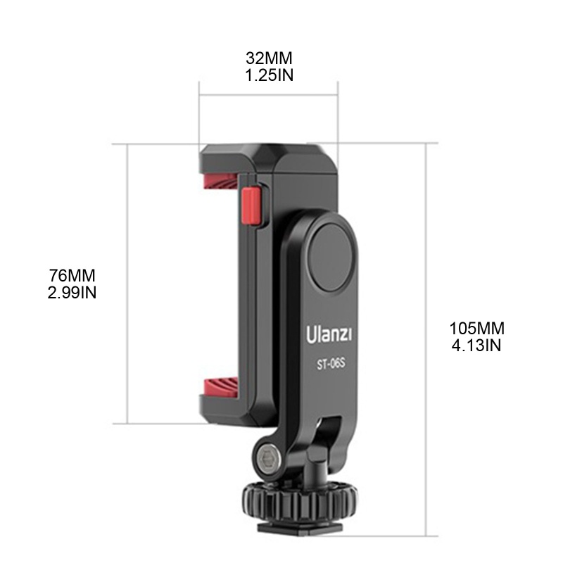 Zzz Mount Holder Hp Bisa Berputar 360 Untuk Tripod° Adaptor Tripod Smartphone Untuk Ukuran 2.36-3.54 Inci