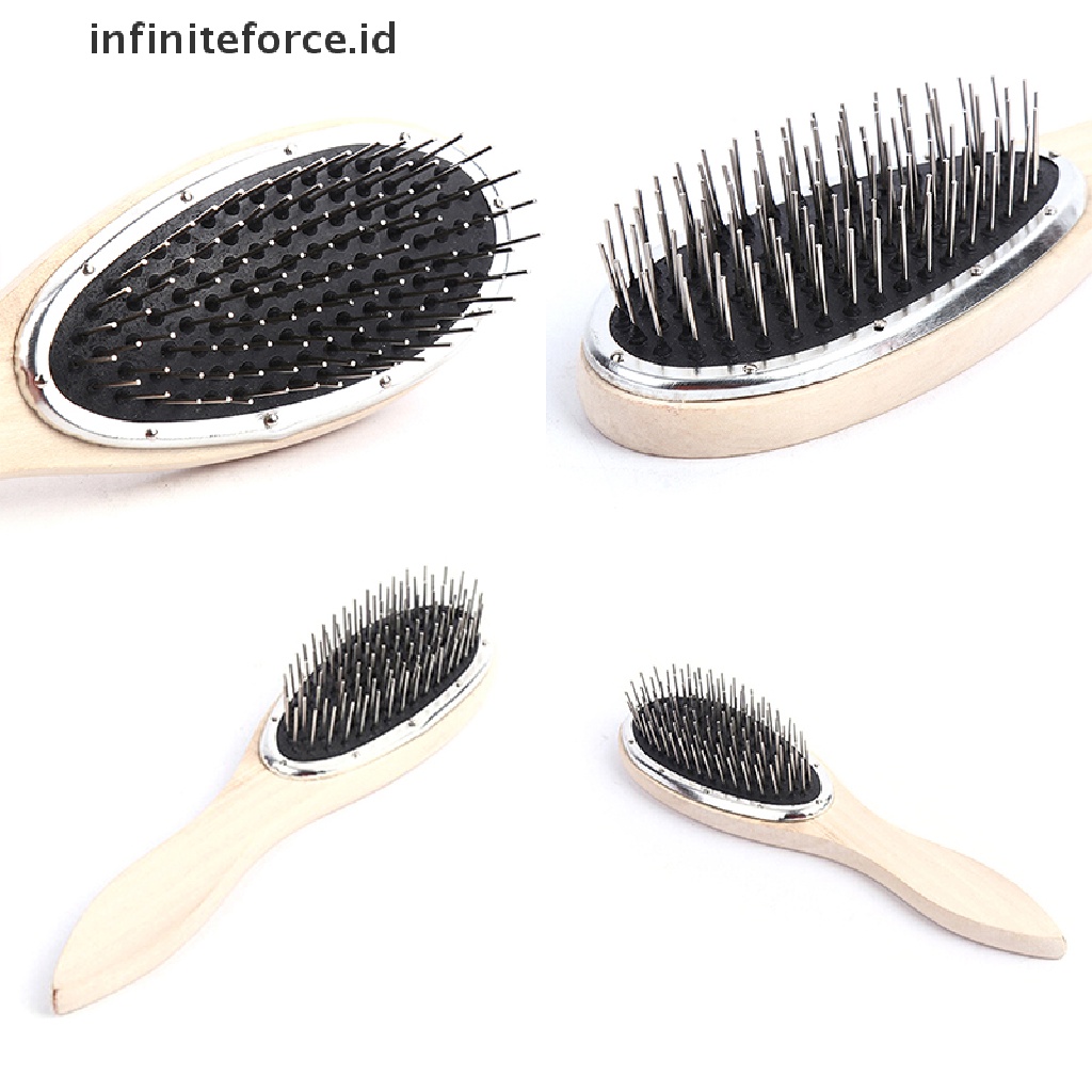 (Infiniteforce.Id) Sisir Kayu Gigi Steel Anti Statis Untuk Wig / Rambut Palsu