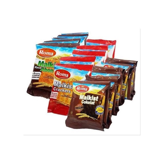 

Biskuit malkis coklat gurih merah abon renceng makanan jajanan
