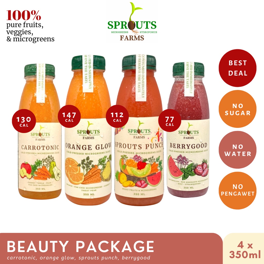 

Sprouts Farms BEAUTY PACKAGE (Cold-Pressed Jus Bundle)