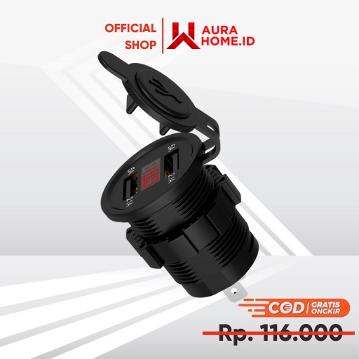 USB Charger Motor 2 Port 4.2A with LED Display Voltmeter / USB Cas Casan Chasan Carger Carge Charger