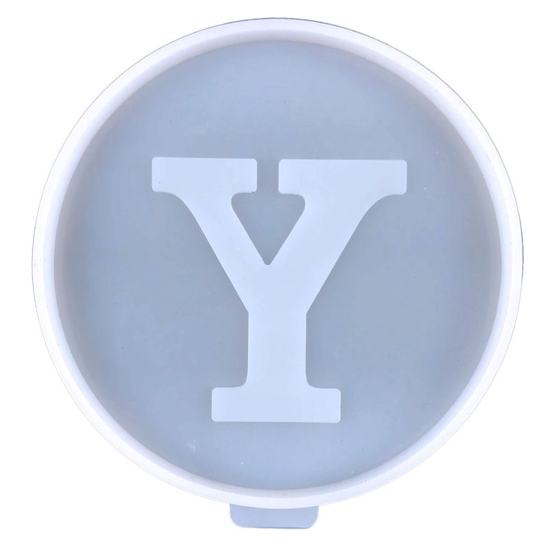 SIY  26 Letters Coaster UV Crystal Epoxy Mold Cup Mat Mug Pad Resin Silicone Mould
