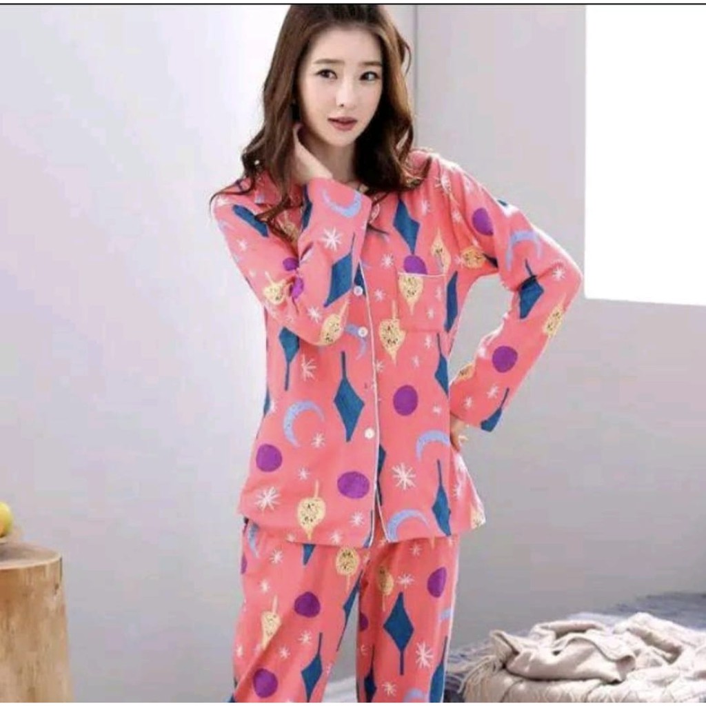 Setelan baju tidur piyama pp satin import