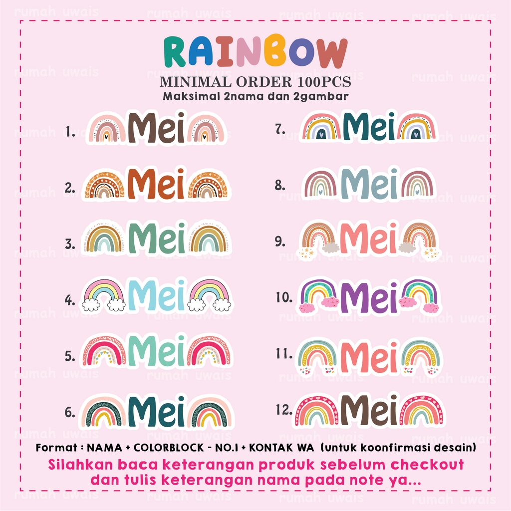 

STICKER NAMA DAN LABEL BAJU IRON ON ANTI AIR MURAH rumah uwais