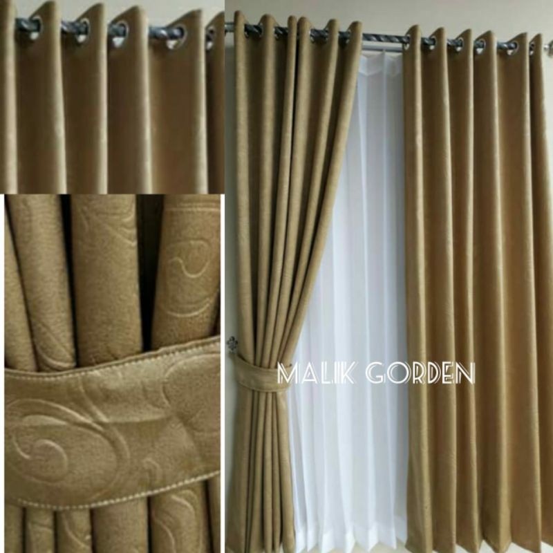 gorden jendela gorden pintu gorden mewah elegan dan gorden polos gorden murah 6 gelembung  L10×P 220