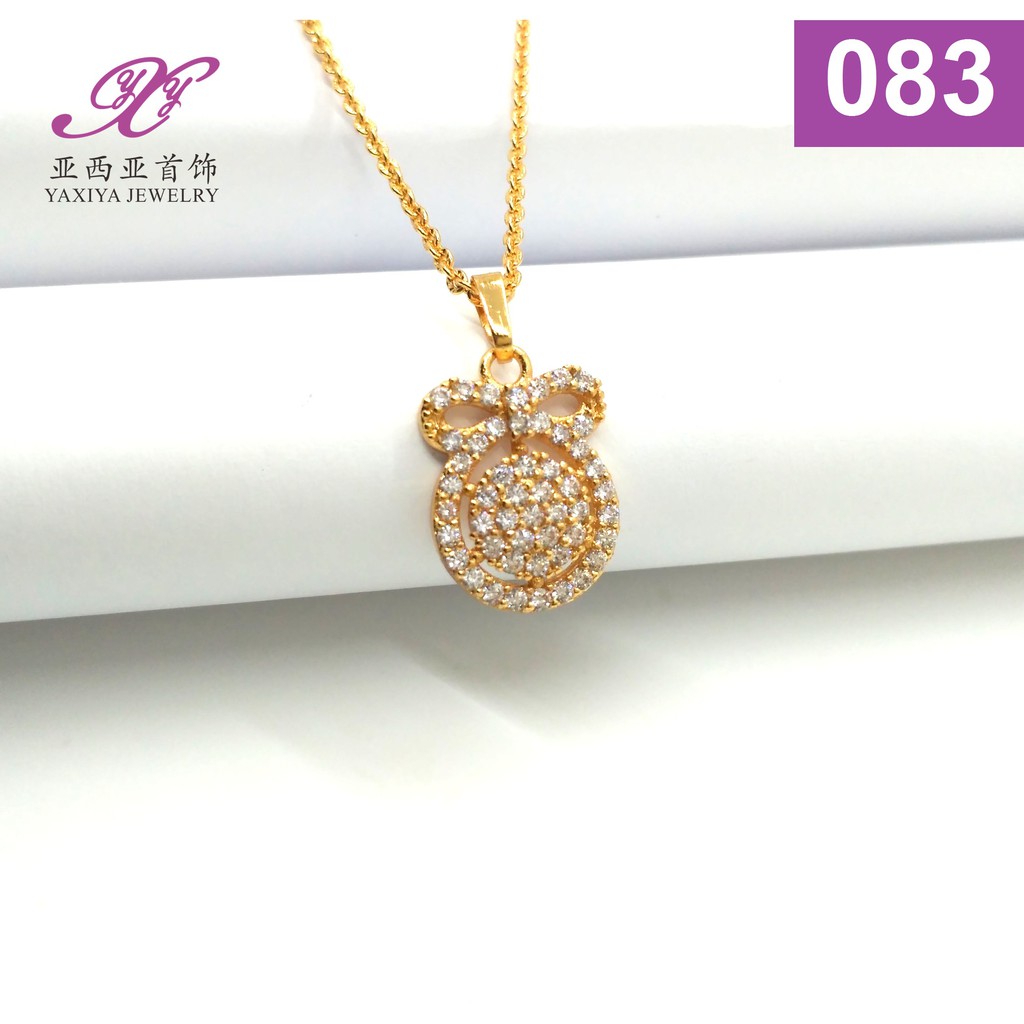 

Liontin Emas Permata Zircon Perhiasan Lapis Emas 18K Yaxiya Jewelry 083