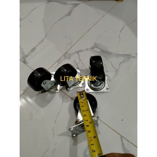 Roda koper gepeng 2&quot; roda etalase pvc