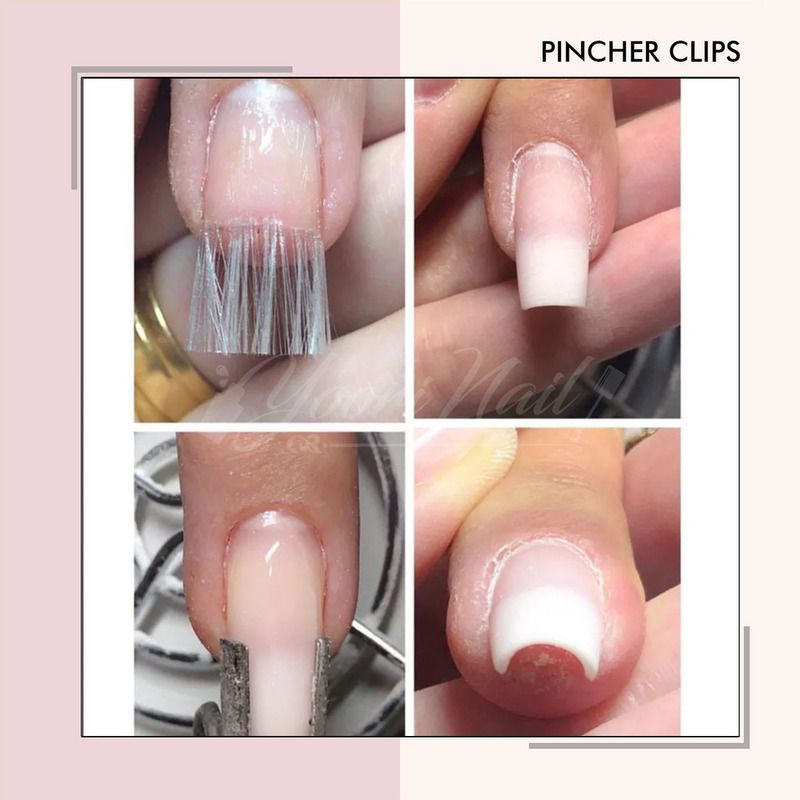 Pincher clips set 6pcs pinching c curve russian extension nail art