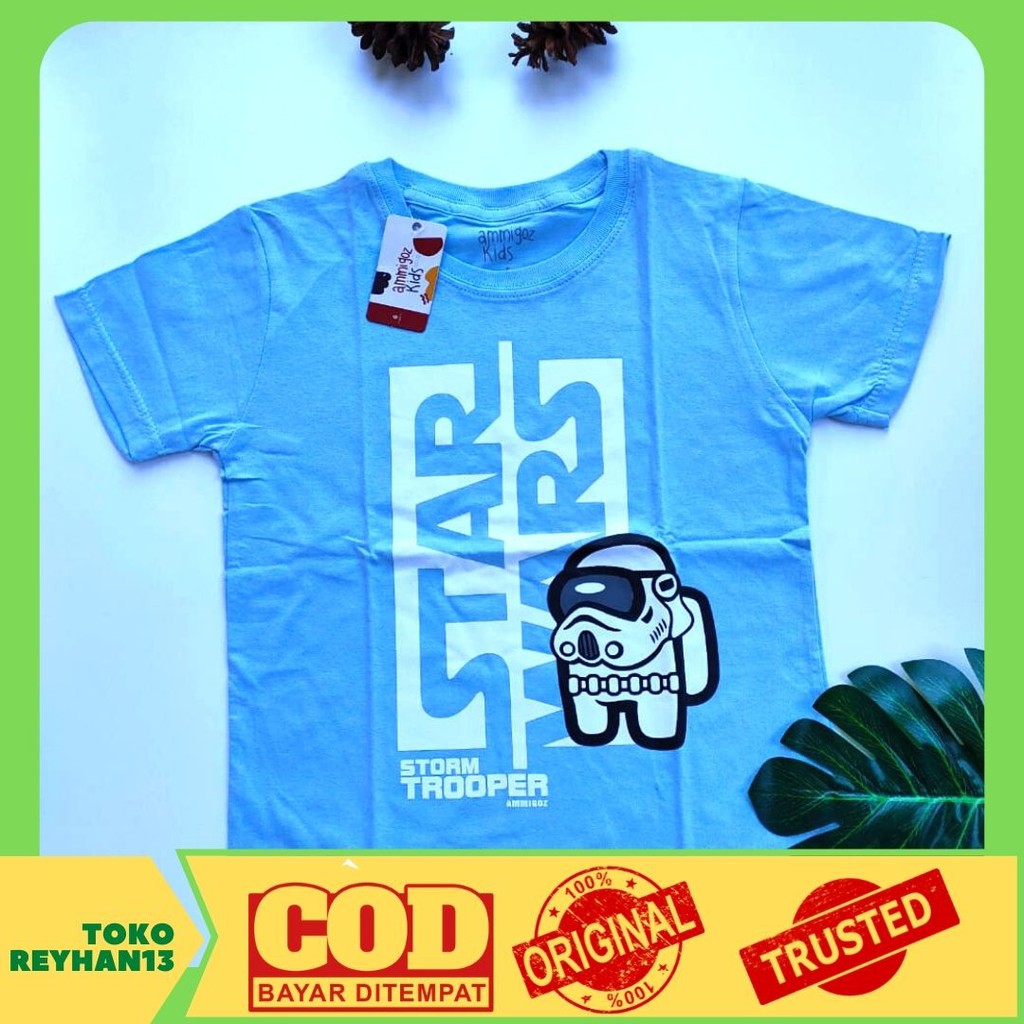 Baju/ Kaos Anak Laki-laki dan Perempuan | Kaos Distro Motif AMONG US STAR WARS | ORIGINAL