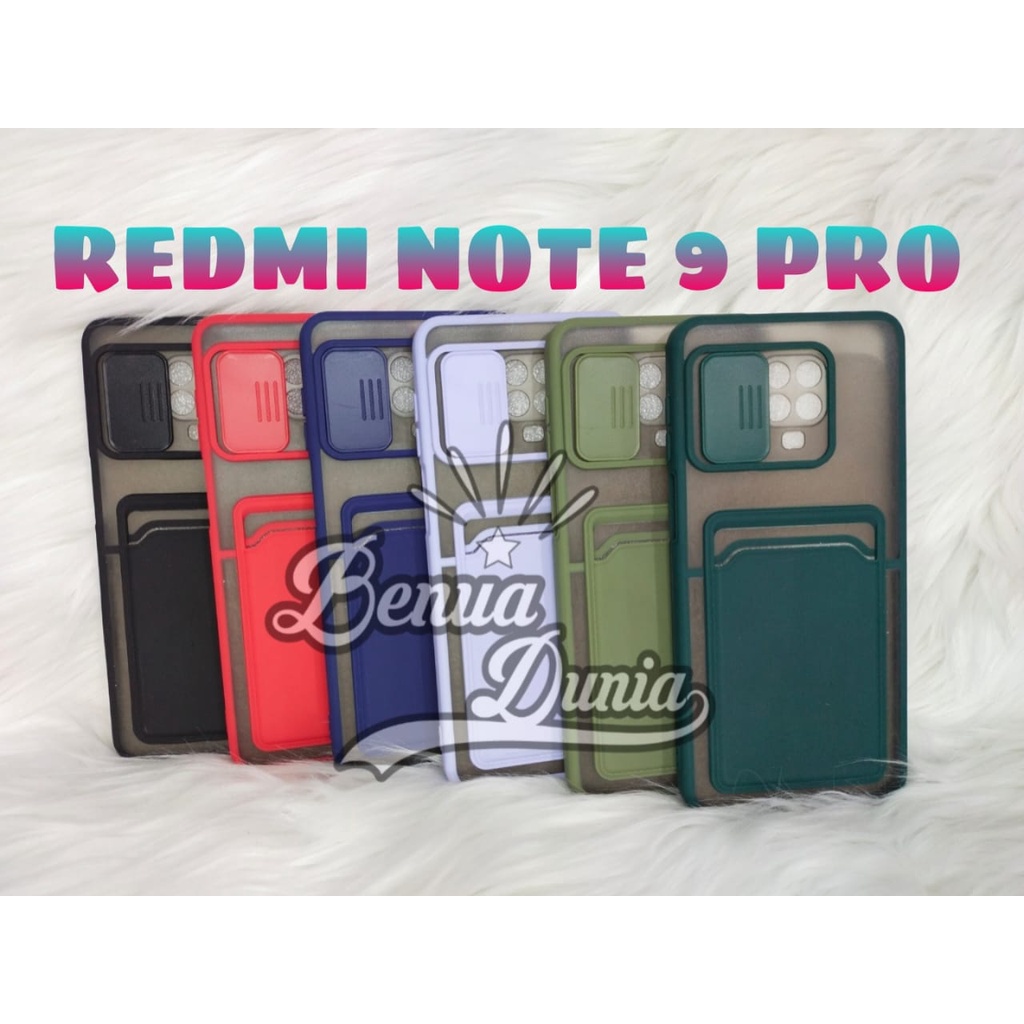 XIAOMI REDMI NOTE 9 -REDMI NOTE 9 PRO/CASE SLEDING PLUS SLOT CARD PELINDUNG KAMERA REDMI NOTE 9 -REDMI NOTE 9 PRO - BD