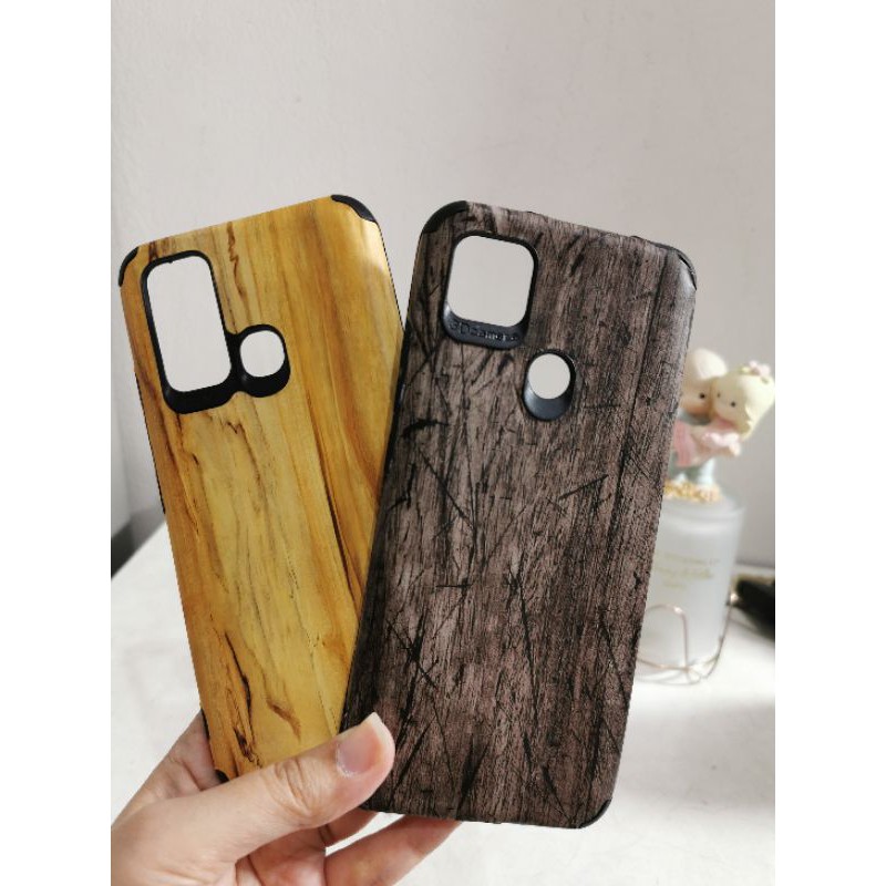 Softcase MC Wooden Texture VIVO Y12/Y15/Y17/Y19/Y30/Y50/Y53/Y91/Y93/Y95/Y91C/Y1S/V19