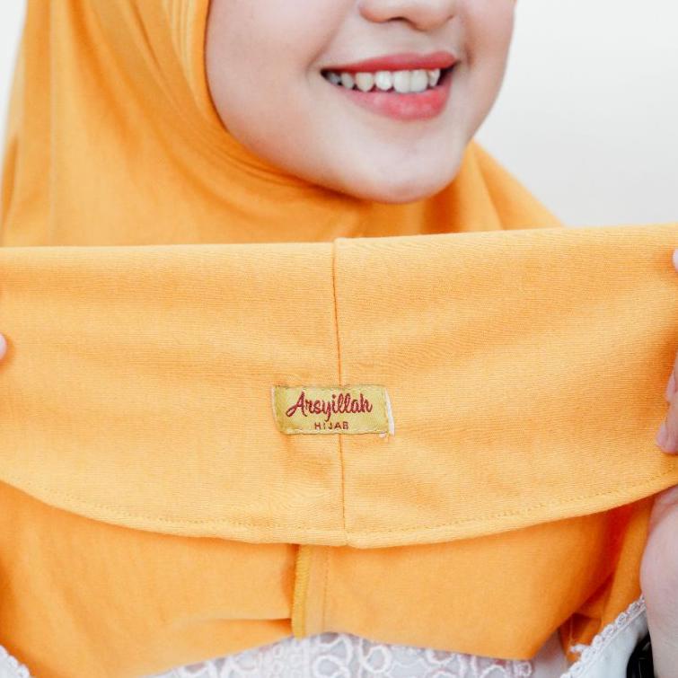 Tren Kekinian.. PROMO Jilbab Bahan Kaos Pet Antem Khadijah Polos Size L Hijab Polos