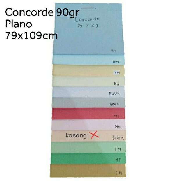 Kertas Concord Plano Tipis 90gr 79x109cm