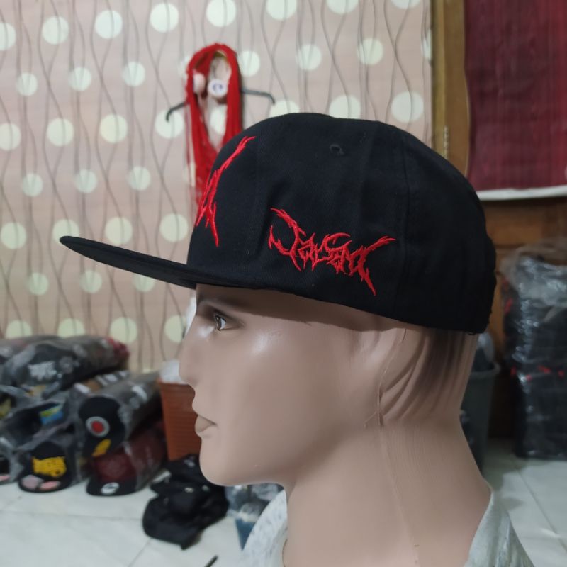 Topi Snapback metal distro pria Bordir jasad