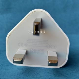 Adaptor iphone kaki tiga 3 batok kepala charger original 6