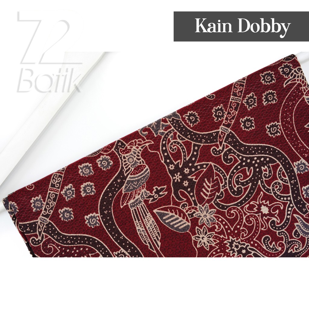 KAIN BATIK PREMIUM Dobby Motif Peksi Adiwilaga Warna Merah Maroon Marun Maron Dolbi 725062 Cap 72 Jarik Jarit Samping Kebat Panjang Batik Dobby Modern Premium Bahan Seragam Batik Pernikahan Kantor Keluarga Murah Kamen Jadi Batik Bali Lembaran