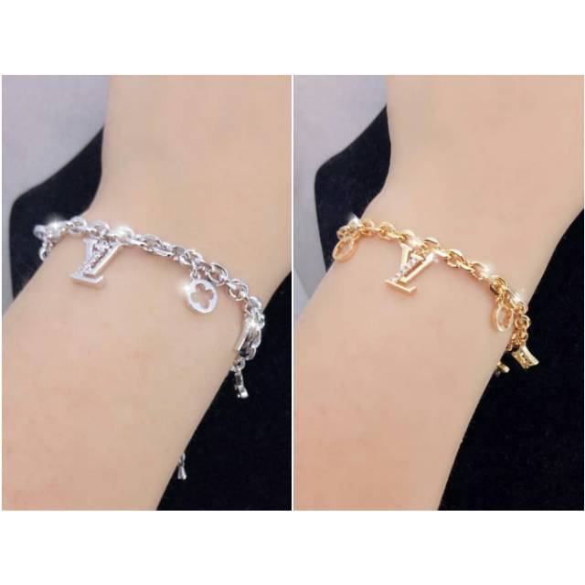 Gelang Rantai Gelang LV Gelang Silver Perak Wanita Gelang Emas Wanita Gelang Rosegold Gelang Hitam