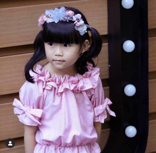 Sabrina flower bell bahan katun untuk anak usia 2-6 tahun nablfashion