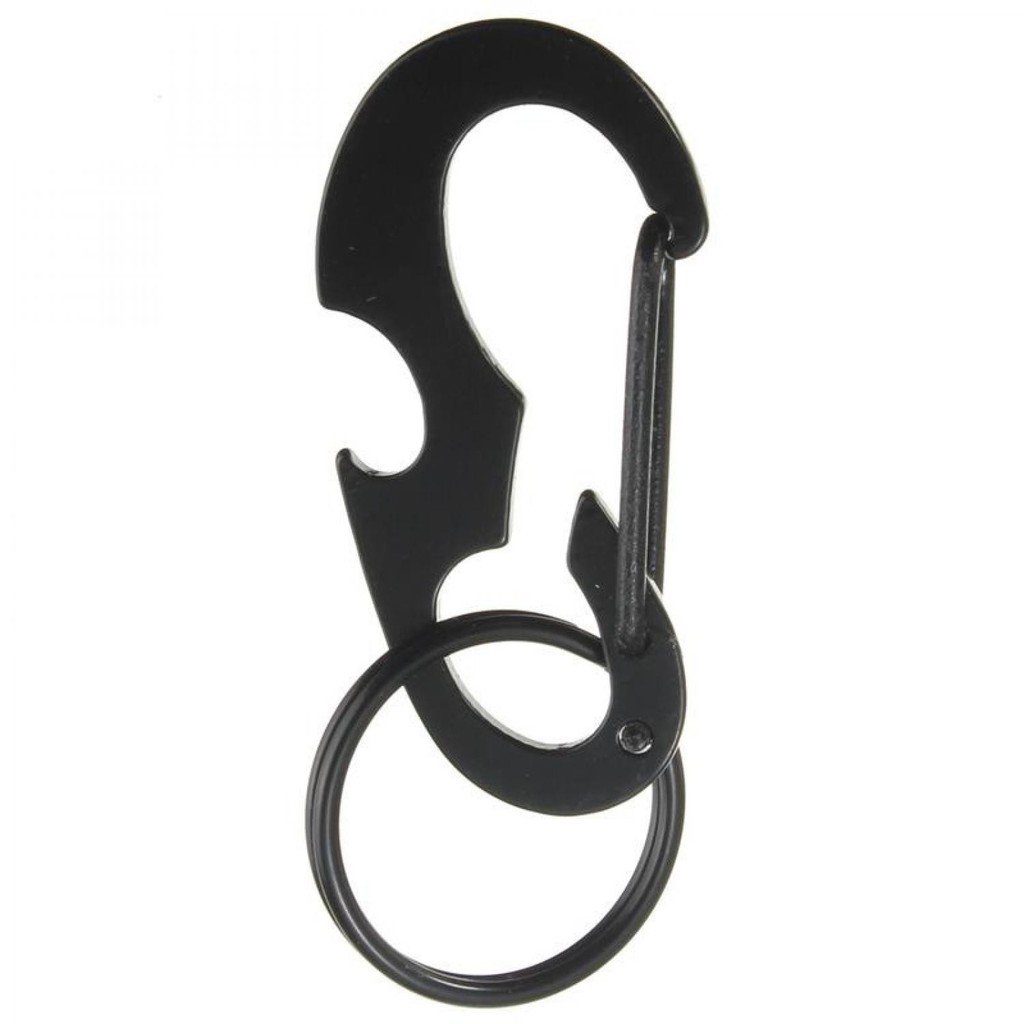 Murah Black Beetle EDC Carabiner Stainless Steel with Bottle Opener - XT-11