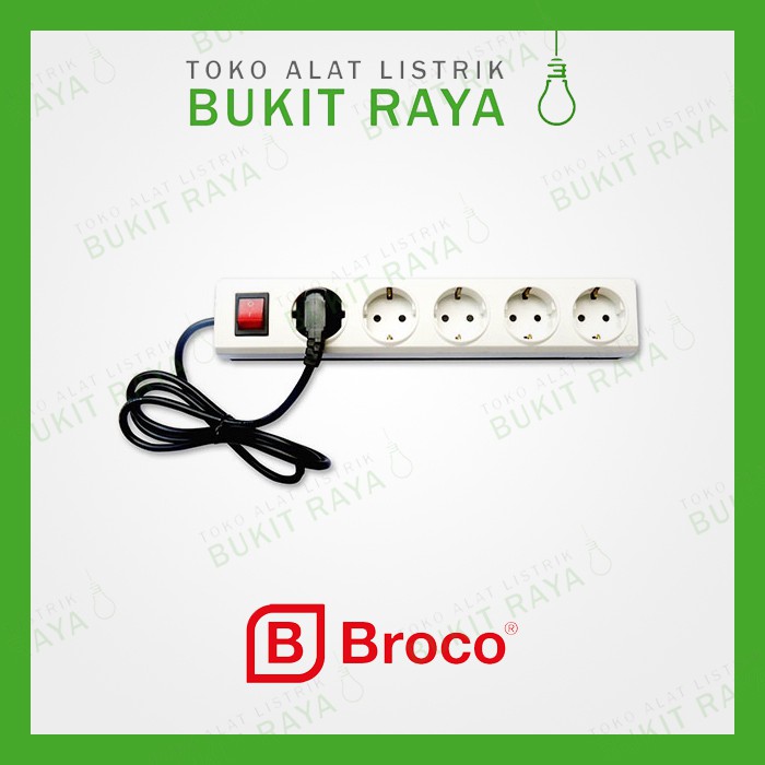 15851 Broco Stop Kontak 5 Lubang + Switch dengan Kabel