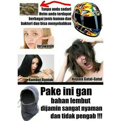 Masker Scarf pencegah virus balaclava multifungsi ninja kupluk Polar 6 in 1 Full Face