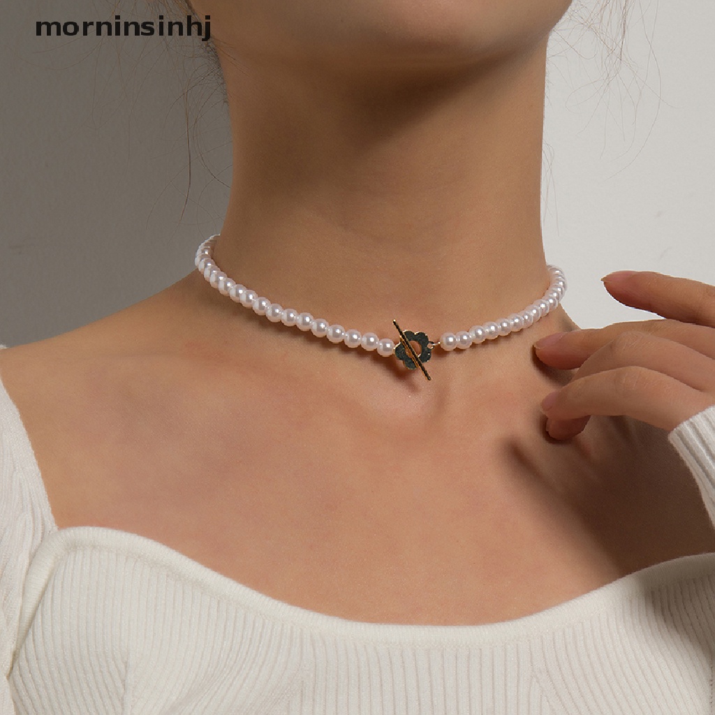 Mornin Kalung Choker Rantai Manik Kristal Hitam Mewah Untuk Wanita