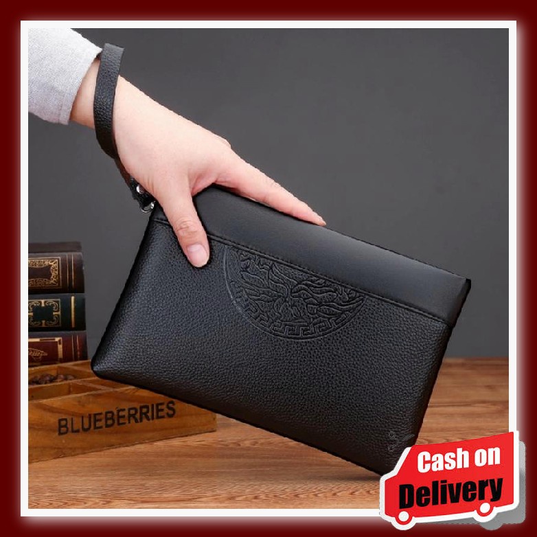 Clutch Vito_Handbag Tas Pegang Pria Handbag Kulit Pria Wanita Tas Tangan Clutch Bag 520 - Cokelat