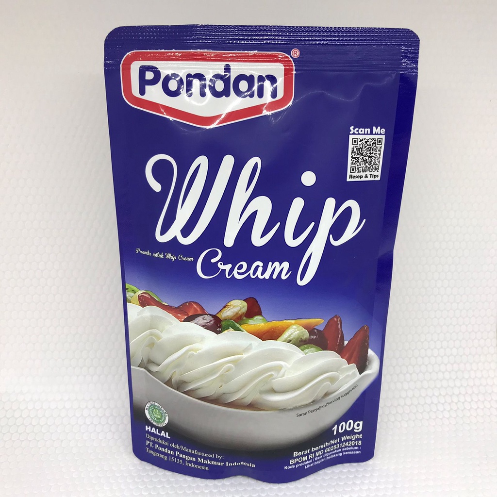 

Pondan Whip Cream 100gr/ Whipping Cream Bubuk Pouch