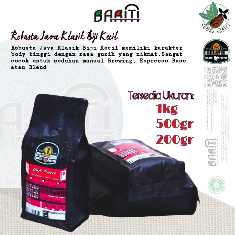 

Kopi Robusta Pekalongan Biji Kecil (Berat: 200gr - 500gr - 1Kg)