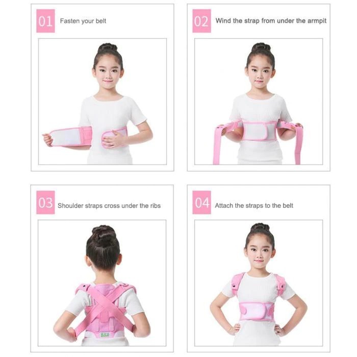 New Adjustable Magnetic Posture Corrector Spine Brace Kids